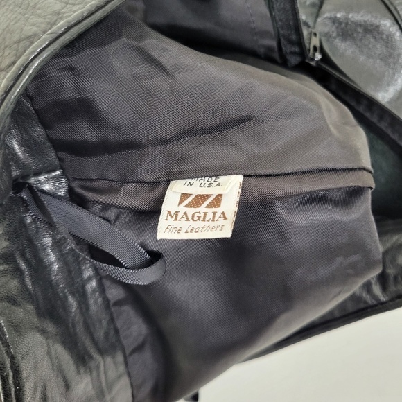 90’s Leather Pencil Skirt knee length mini midi high rise lined - Picture 3 of 11